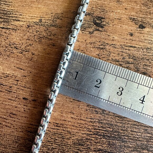 David Yurman Box Chain Necklace in Sterling Silver - 3.6mm - 22" - Picture 12 of 13